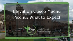 Elevation Cusco Machu Picchu
